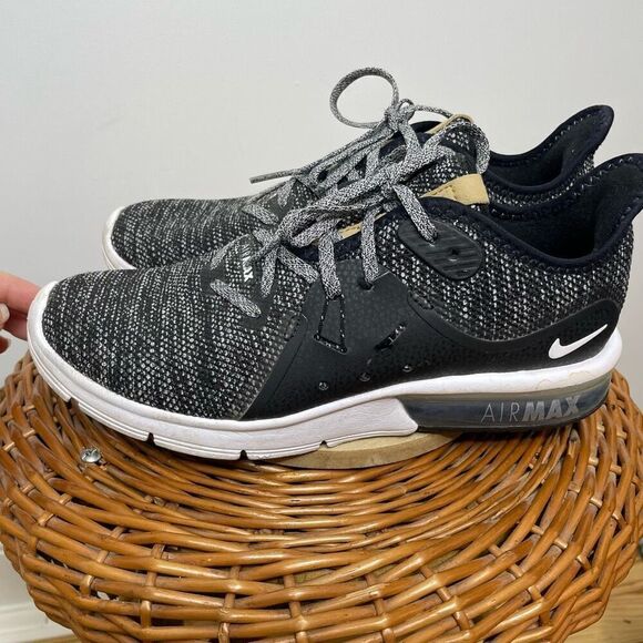 Nike Air Max Sequent 3 Running Shoes Sneakers Athletic Women Size 7.5 Gray Black - Picture 5 of 9